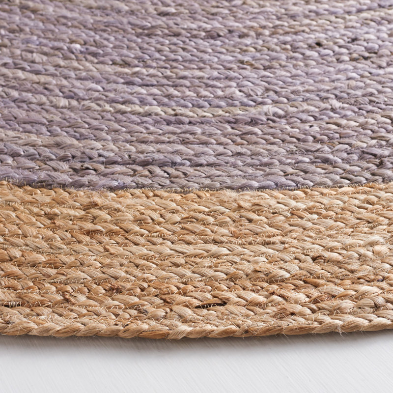 Adisri Natural Fiber Area Rug In Gray/Brown, Round 3'