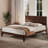 Mid-Century Modern 12 Inch Bamboo Wood Platform Bed with Wood Slat Support, No Box Spring Needed, Easy Assembly-395027727-376953079