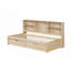 Structure de lit simple avec tablettes latérales, deux tiroirs et port USB intégré-98737256