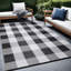 Tapis intérieur / extérieur noir / blanc Aldo-70157732
