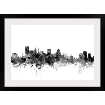 «Baltimore Maryland Skyline» par Francy, impression
