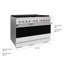 ZLINE 48 in. 6.7 cu. ft. Marino Dual Fuel Range with 8 Brass Gas Burners in Satin Stainless Steel-2044233667-2044233678