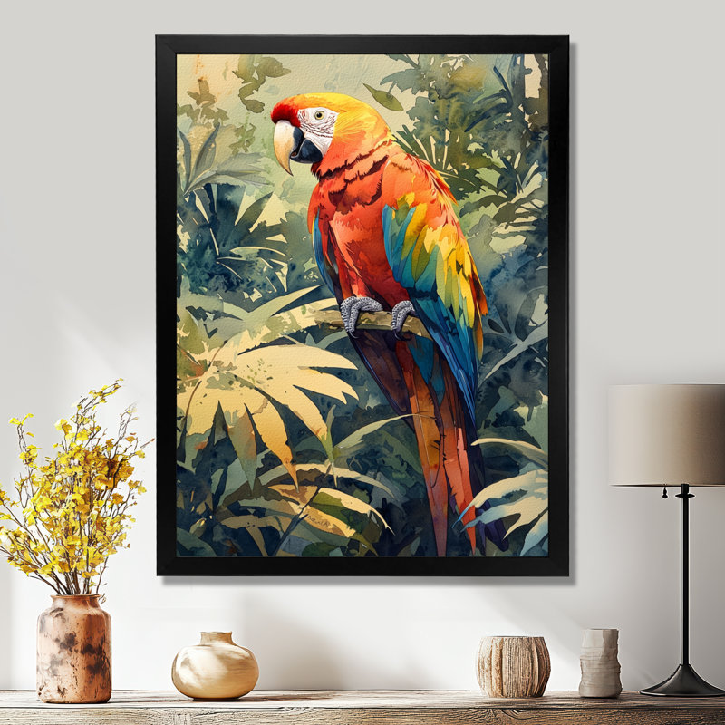 Cohl - Animals Wall Art, Black, 20" H x 12" W, Reproduction encadrée d'une seule photo