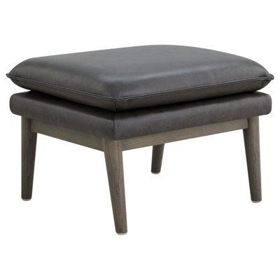 Caigan Abbyton Genuine Leather Ottoman by Birch Lane
