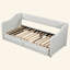 Twin XL To King Size Upholstered Daybed With Two Drawers-1297502755