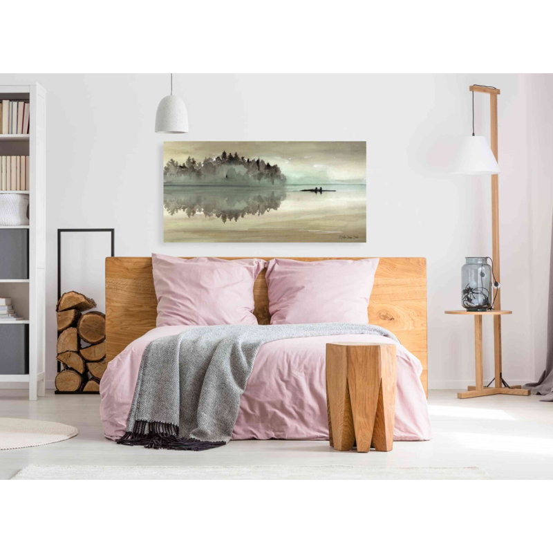 «Lake Fishing I» par Stellar Design Studio, art mural sur toile, H 30 po x l 60 po x P 1,5 po