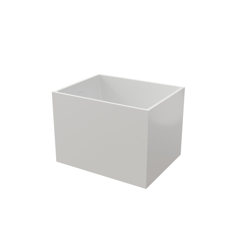 Free Standing Soaker Acrylic Bath-Tubs, Rectangular Shape Soaker Hot Tub (White)