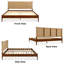 Lit plateforme en bois massif avec tête de lit Selina-234014649-234824560