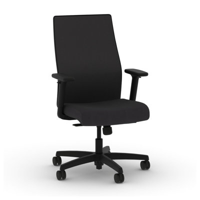 Chaise de travail à dossier moyen HON Ignition 2.0, inclinaison standard, structure noire, onyx