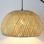 Aaftab 162.5cm Traditional Woven Rattan Black Arched/Arc Floor Lamp