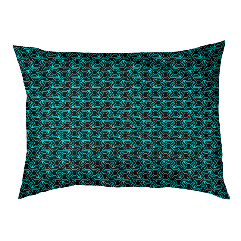 Coussin d'extérieur pour chien Byrge, Très grand (l 52 po x P 42 po x H 17 po), Sarcelle / Noir