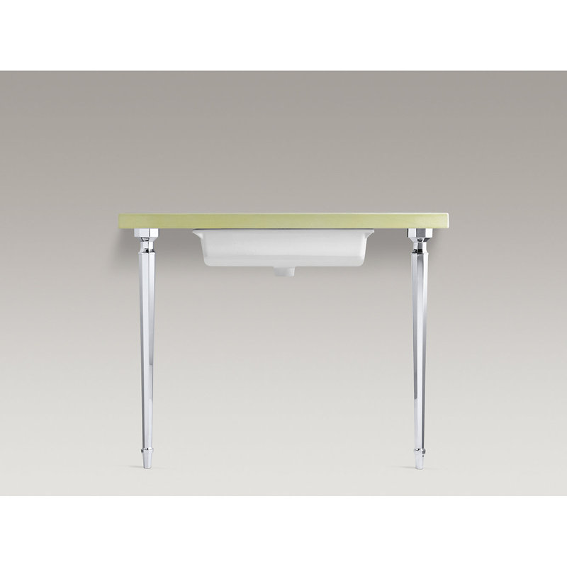 Kathryn® Octagonal Tapered Brass Table Legs, Polished Chrome