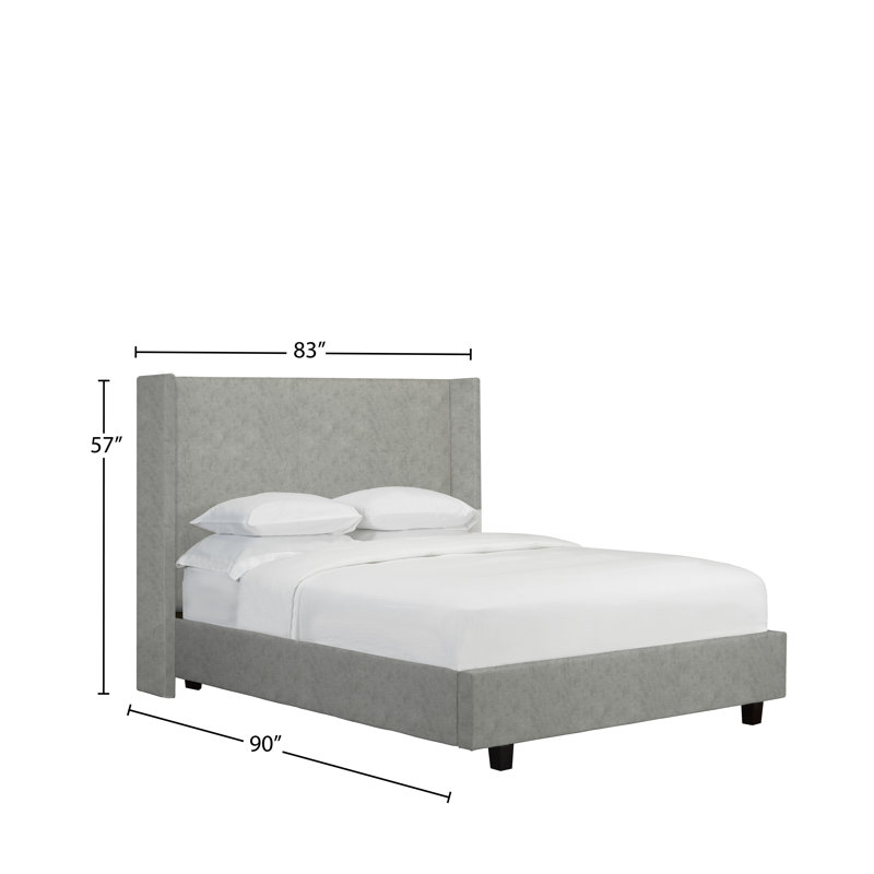 Hawkinge Upholstered Storage Bed, Silver, King