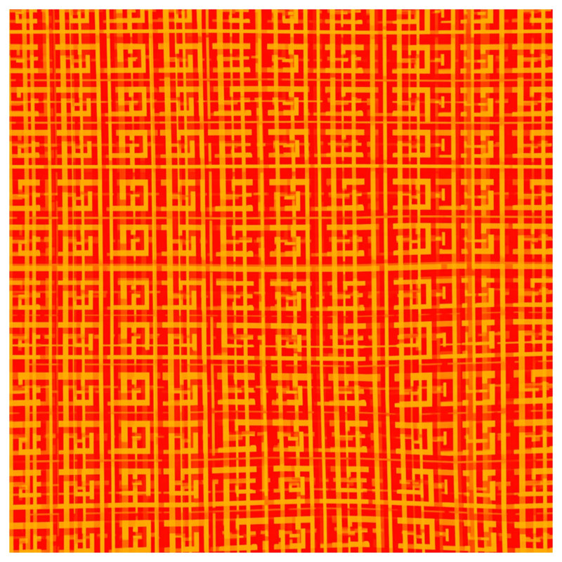 Red Yellow Geometric Lines Comforter, Twin Extra Long