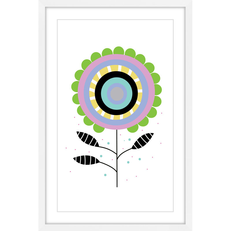 «Circle Flower» par Katarina Snygg, reproduction encadrée, H 36 po x l 24 po x P 1,5 po