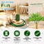 Arbre à chat avec griffoir en corde de sisal de 114 cm, brosse de toilettage intégrée, balle interactive, vert