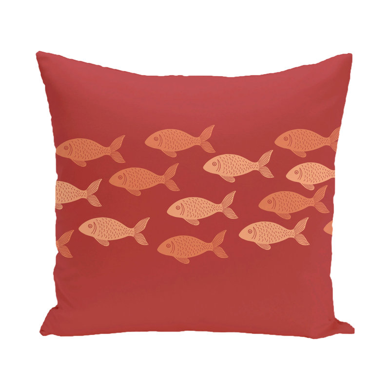 Housse et insert de coussin de plage Beach, H 18 po x l 18 po, Corail