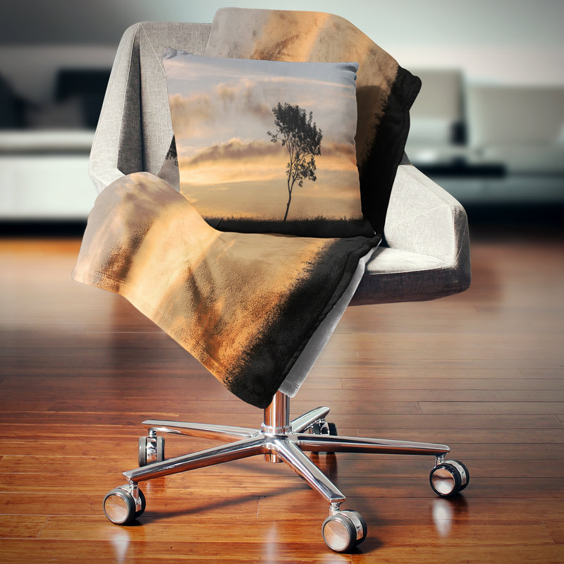 Coussin décoratif à l’arbre des seuls paysagers à droite, 16 po x 1 po