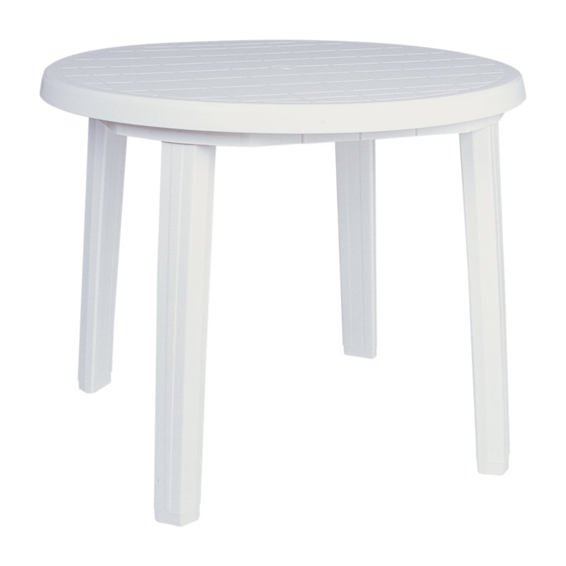 Table de salle à manger d'extérieur Kinkaider, Blanc