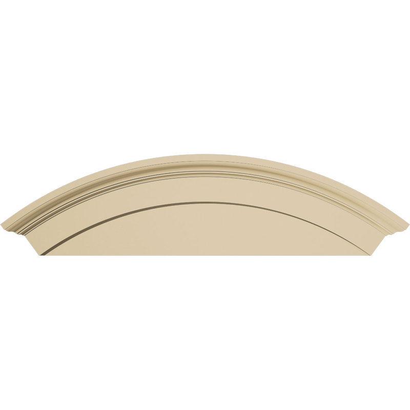 Fronton arqué en uréthane 46 po x l 14 po x P 3 po, brun clair, H 14 po x l 46 po x P 2,75 po