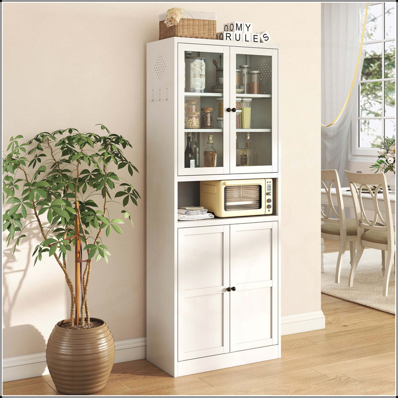 Armoire de cuisine en métal durable avec tablettes réglables, structure en acier inoxydable robuste, idéale pour le rangement organisé et l'esthétique moderne