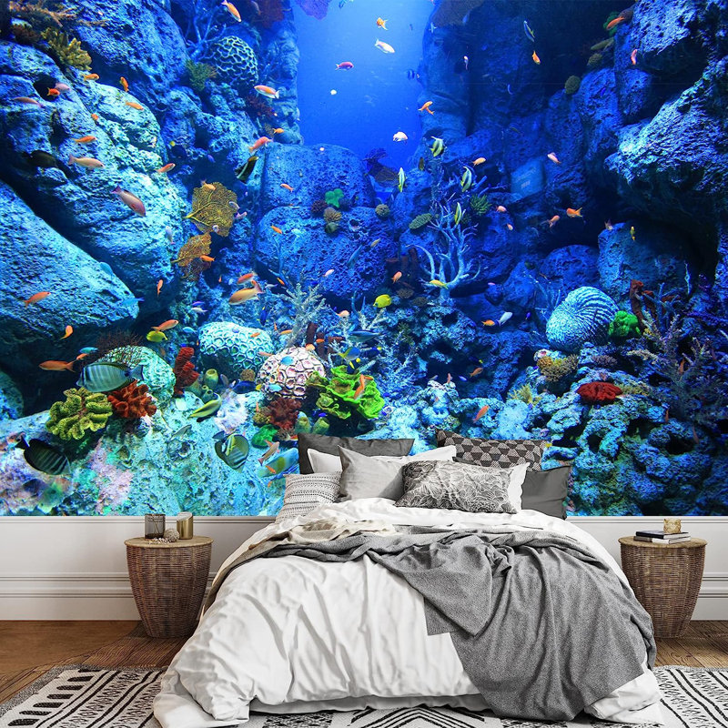 Nautical Ocean Peel & Stick Border, 66" L x 96" W