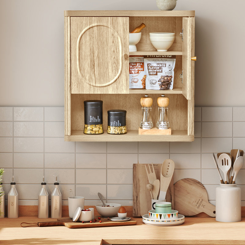 Wall Mounted Cabinet, Natural