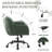  Upholstered Green Chenille Swivel Tilting Home Office Task Chair with Adjustable Height, Armrests and Wheels-1761476386