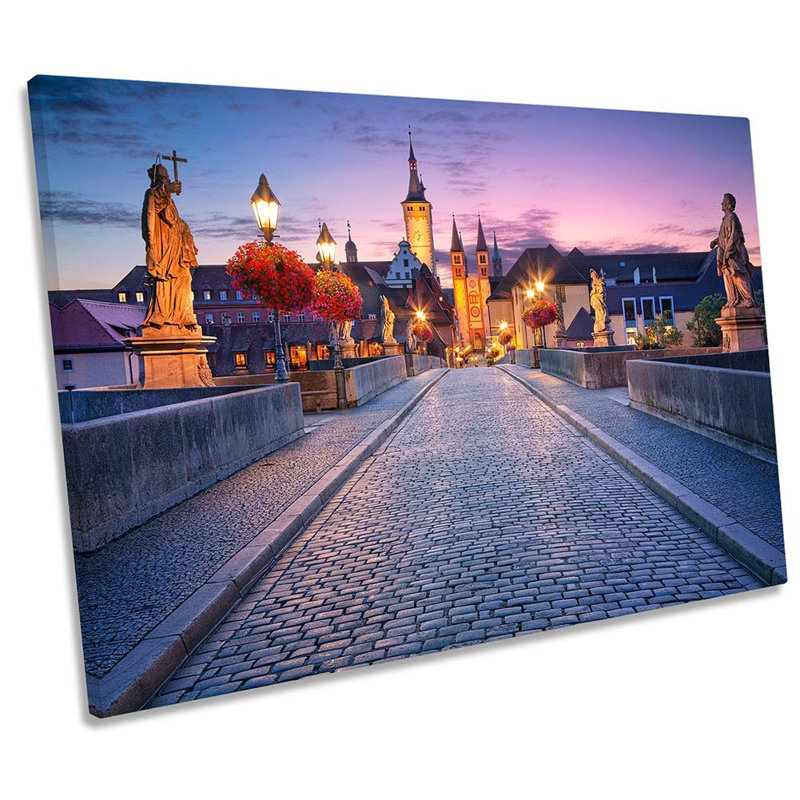 Wurzburg Old Main Bridge - Wrapped Canvas Print, 30.5cm H x 45.7cm W