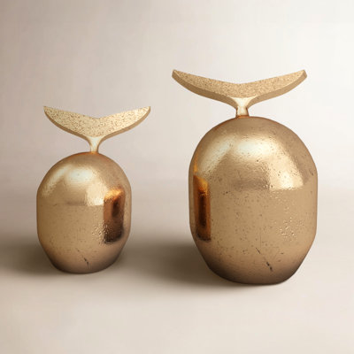 Lychee 2-Piece Whale Sculpture