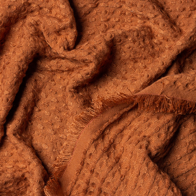 Abel Waffle Throw Blanket, Pecan