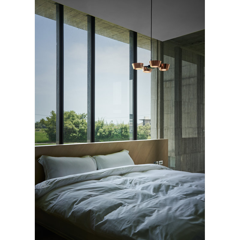 Lustre tambour unique à 4 lumières Zaina