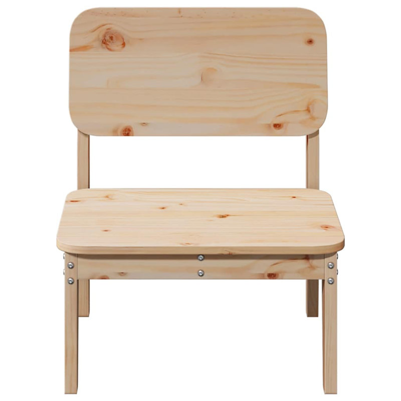 Garden Chairs 2 Pcs 60X52.5X72 Cm, Natural Pine