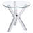 Chrome Round Tempered Glass Top End Side Table