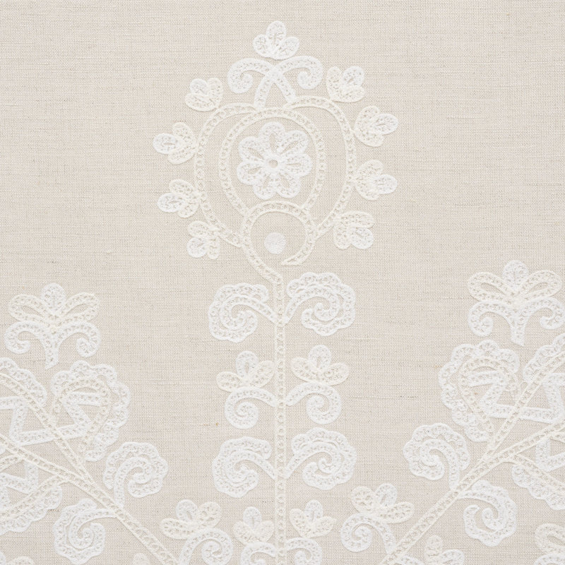 Tissu brodé Estrella, Lin