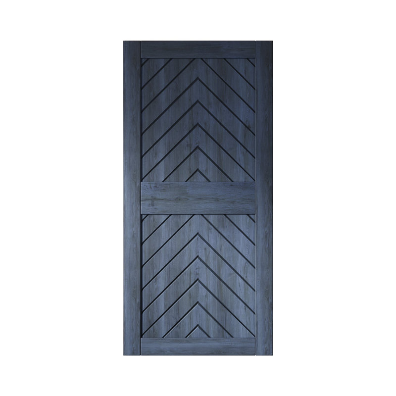 Porte de grange en bois de pin 4-en-1 à finition marine et non assemblée 32 po x 84 po Homacer Homacer de Homacer (usage intérieur seulement)