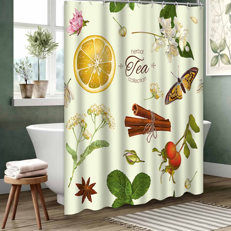 Rideau de douche vert imperméable, rideaux de douche pour la salle de bain avec 12 crochets, 72" L x 84" W