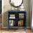 Accent Cabinet, 2-Door Display Storage Cabinet, Sideboard With Adjustable Shelf And Solid Wood Legs-460621529