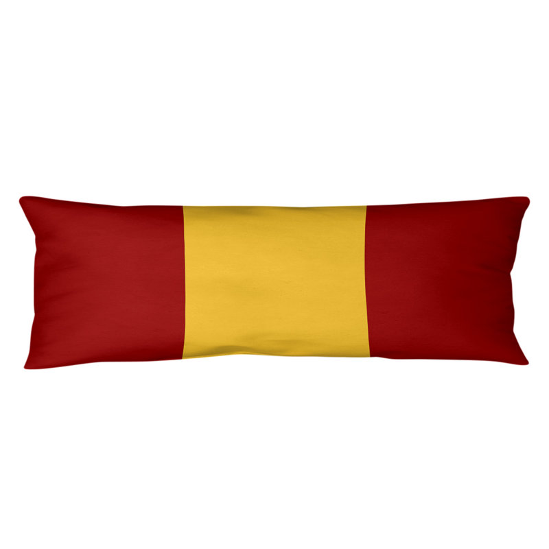 Polyester Medium Pillow, Red/Yellow Middle, Adrienne 