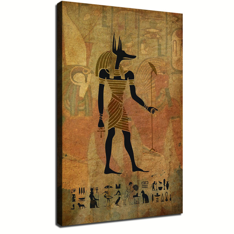 Ancienne affiche égyptienne du dieu de la mort Anubis, 20x30inch, Artwork Design-2