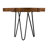 23.5X19.5X15.5" Brown Teak Wood Side Table