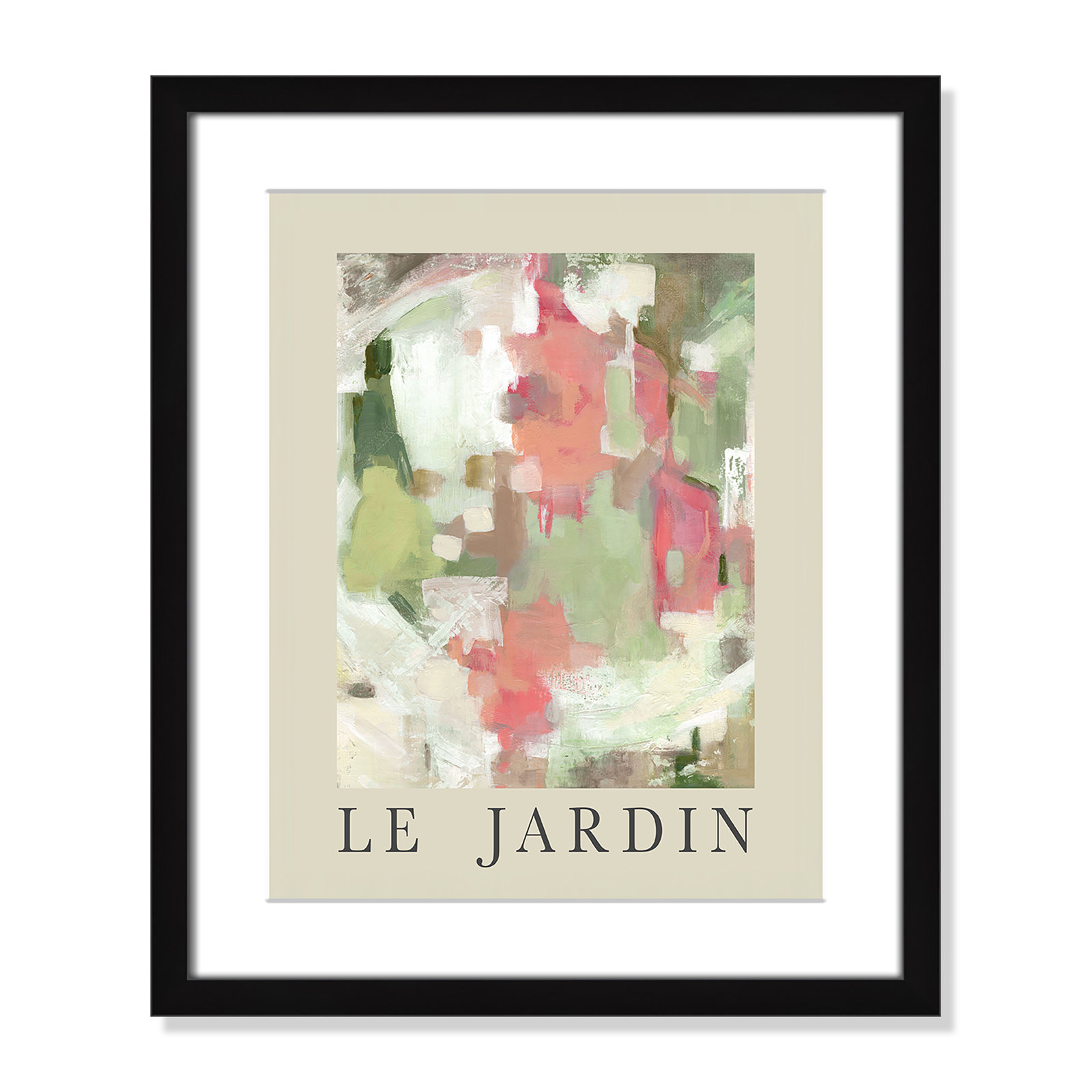 Botanical Poster Collection "Le Jardin" Print by Carol Robinson, Black Single Picture Frame, Yes, 19" H x 16" W x 1.25" D