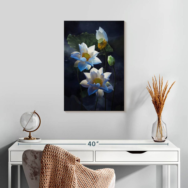 Harnek Mysterious Lotuses, 24" H x 16" W