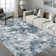 Tapis moderne lavable abstrait avec envers antidérapant