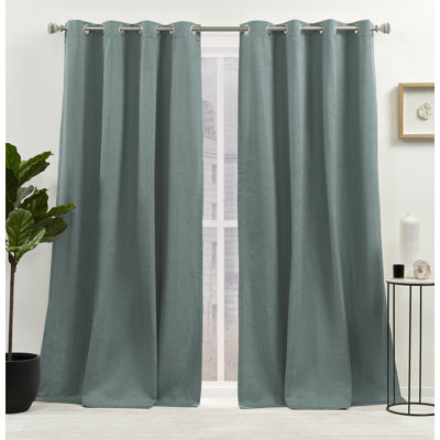 Nicole Miller New York Sawyer Cotton Blend Grommet Top Light Filtering Curtain Panels
