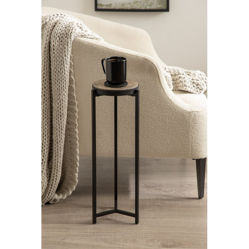 Table de bout Eveland Stone, Noir, Dark Brown