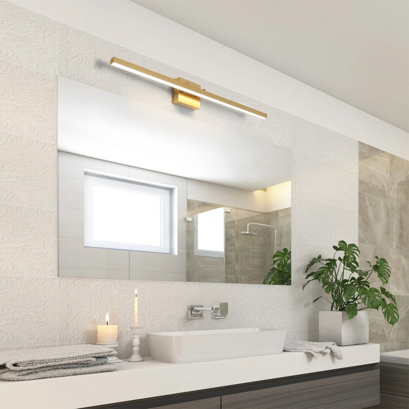 Abud 1-Light Dimmable LED Vanity Light Picture Lighting Bathroom Bar, Gold, 4.7" H x 34" W x 4.5" D