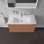 Base de meuble-lavabo simple murale Duravit seulement - noyer naturel (lavabo non inclus)