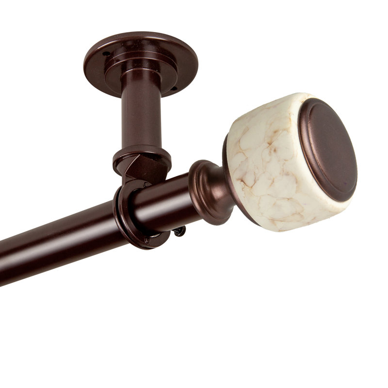 Tringle à rideaux simple réglable 1 po Blaj, Bronze, 160" - 240"
