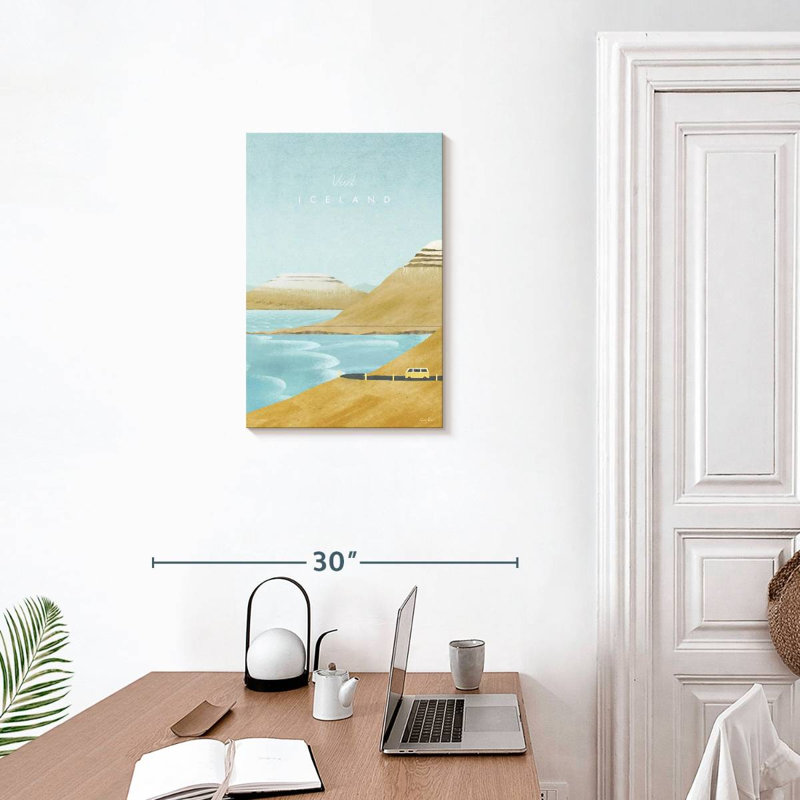 Affiche de voyage Nicci Islande, H 24 po x l 16 po